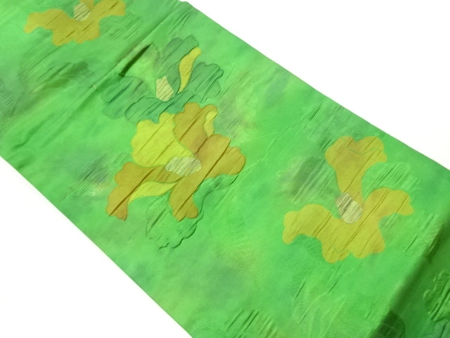JAPANESE NAGOYA OBI / MATELASSE / WOVEN FLOWER